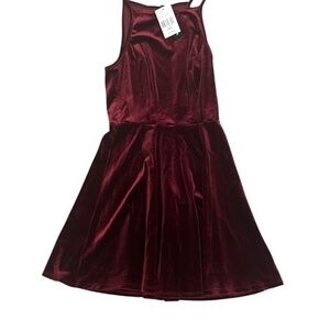 Speechless Velvet Spaghetti-Strap Dress in Burgundy